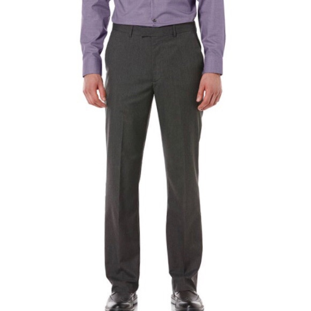 Perry Ellis Men’s Dark Gray Striped Dress Pants